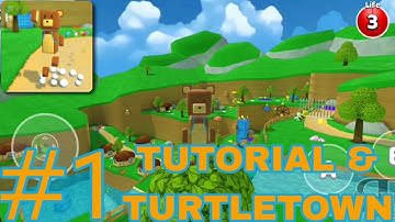 Super bear adventure Mobile - gameplay Walkthrough Part 1 - Tutorial & TurtleTown - (Android, IOS)