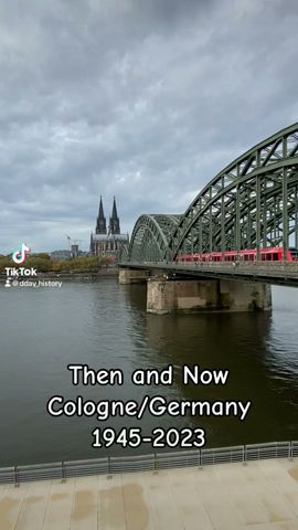 With the Time Machine in Cologne! #cologne #köln #city #thenandnow #bridge ww2