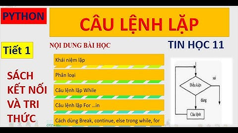 (Tiết 1)- CÂU LỆNH LẶP - python- tin học 11- sách kết nối tri thức #python #tinhoc11 #ontappython
