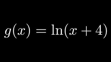 Graph the Logarithmic Function g(x) = ln(x + 4) in MyMathlab