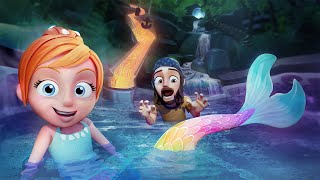 The Lost Mermaid of PiRATE iSLAND!! Melody Learns to be a Real Kid from Pirate Dad! new 3D Cartoon
