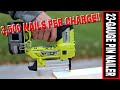 RYOBI CORDLESS PIN NAILER // 18-V ONE+ LITHIUM-ION // 3,000 NAILS per CHARGE