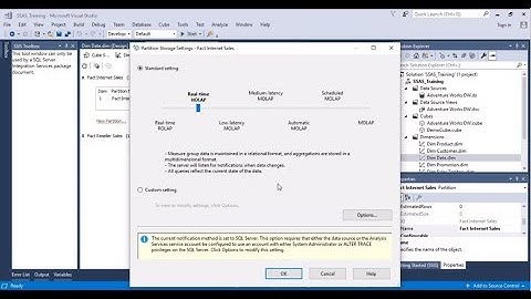 SSAS - Partitioning - MOLAP, ROLAP, HOLAP