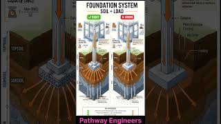 Right vs Wrong Foundation System | Civil Engineering Basics By Pathway Engineers #ytshorts