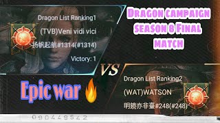 Clash of kings - Dragon campaign Season 8 final match (TVB) k1314 vs (WAT) k248 🔥