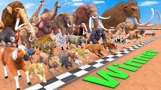 Ultimate Race 30 Wild Animals Speed Challenge: Which is the Fastest? Animal Revolt Battle Simulator screenshot 1
