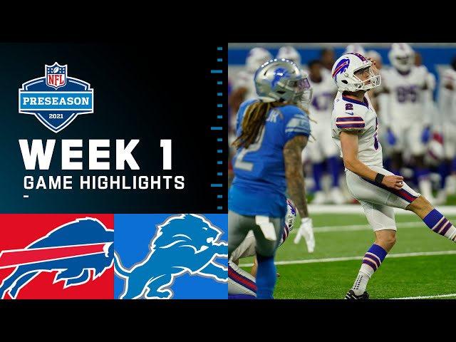 Buffalo Bills vs. Detroit Lions  Preseason Week 1 2021 NFL Game