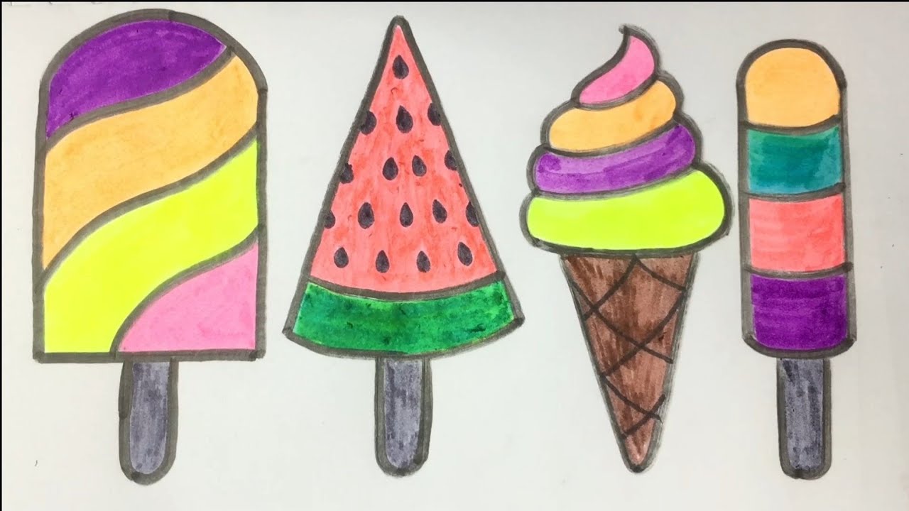 Ice Cream Drawing: How To Draw An Ice Cream Cone