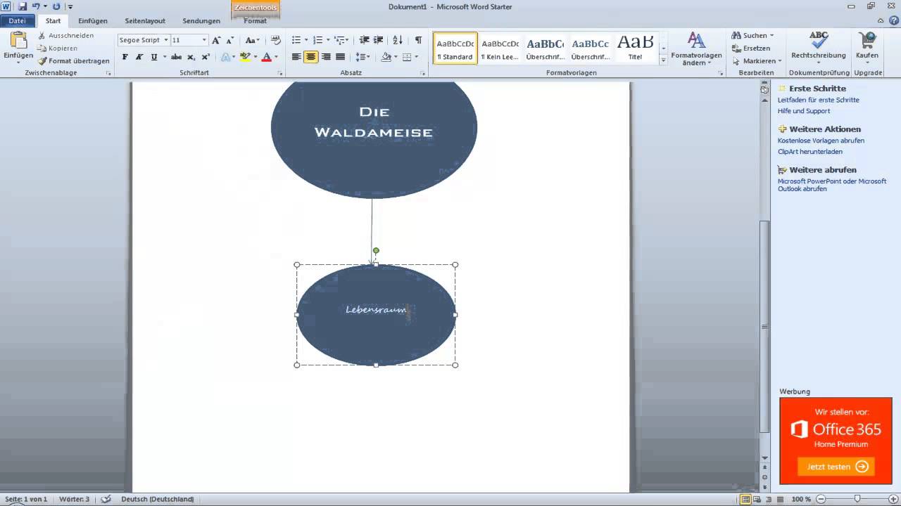 Mindmap In Word Gestalten Youtube