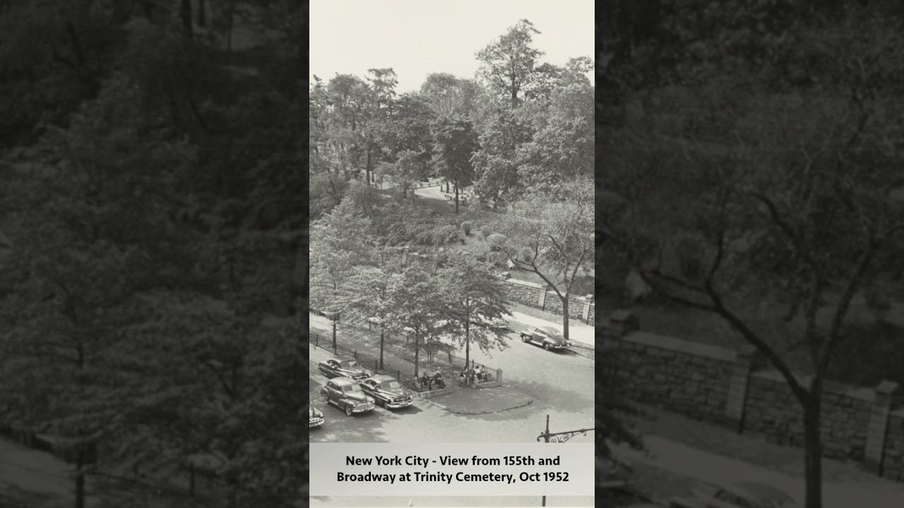 New York City - View from 155th and Broadway at Trinity Cemetery, Oct 1952