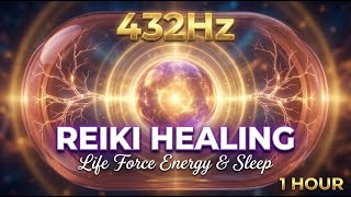 432Hz Reiki Healing Music | Universal Life Force Energy | Deep Sleep & Restoration | 1 Hour