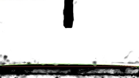 contact angle meter model SL200K measuring contact angle with low value and poor background