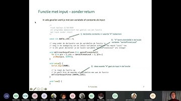 Sessie 5 - functies mét input zonder return