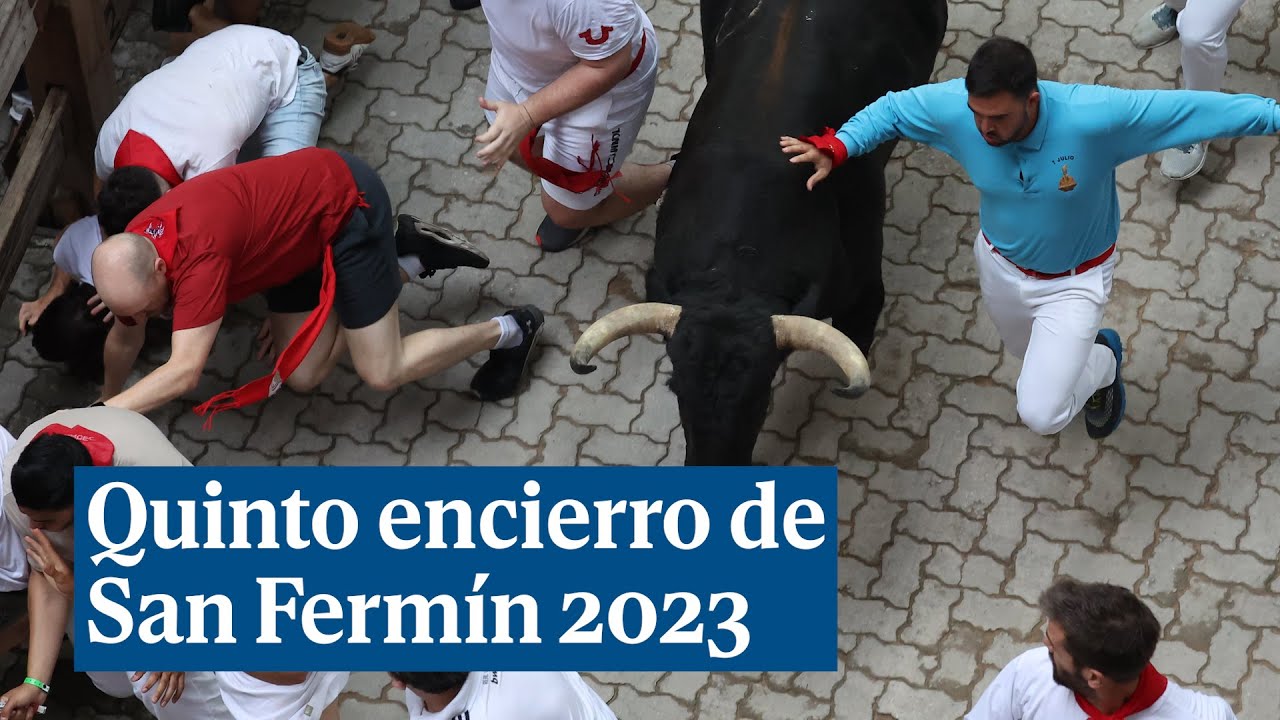 Resumen del quinto encierro de San Fermín 2023 YouTube