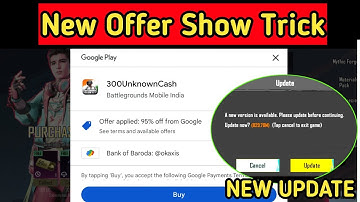 95% off On playstore not showing problem fix trick | BGMI UC Purchase playstore offer |bgmi UC Trick