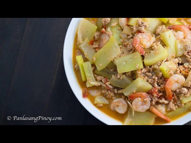 Ginisang Upo with Ground Pork and Shrimp - Panlasang Pinoy