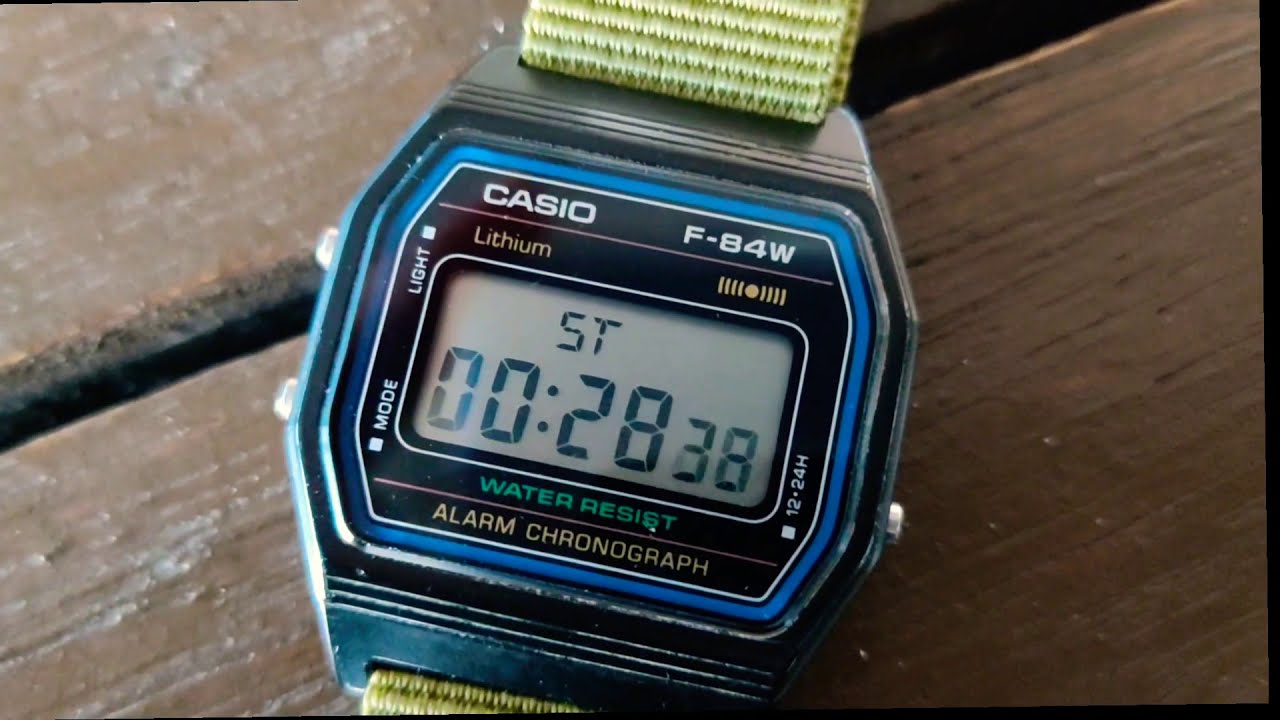 CASIO F-84W チープカシオ+NATOストラップ - YouTube