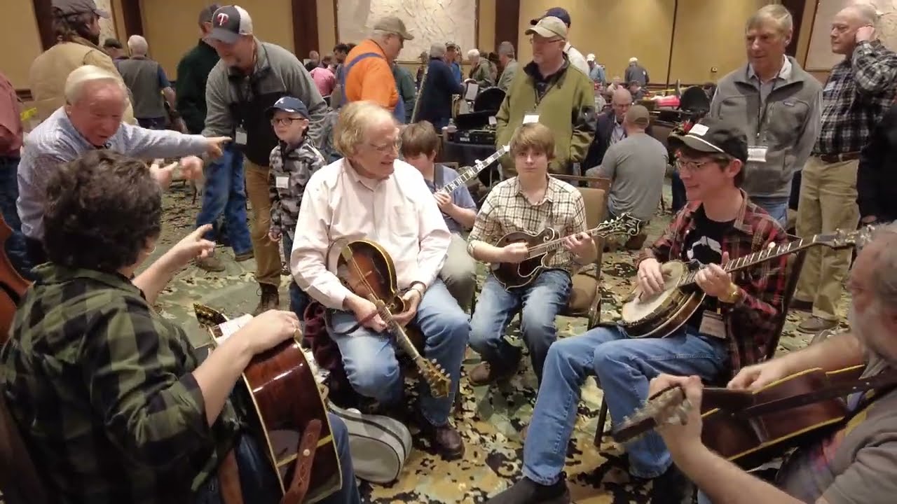Banjothon 2023 Jam with Little Roy Lewis and Lizzy, Wyatt Ellis, Lincoln Hensley, Josh Gooding.