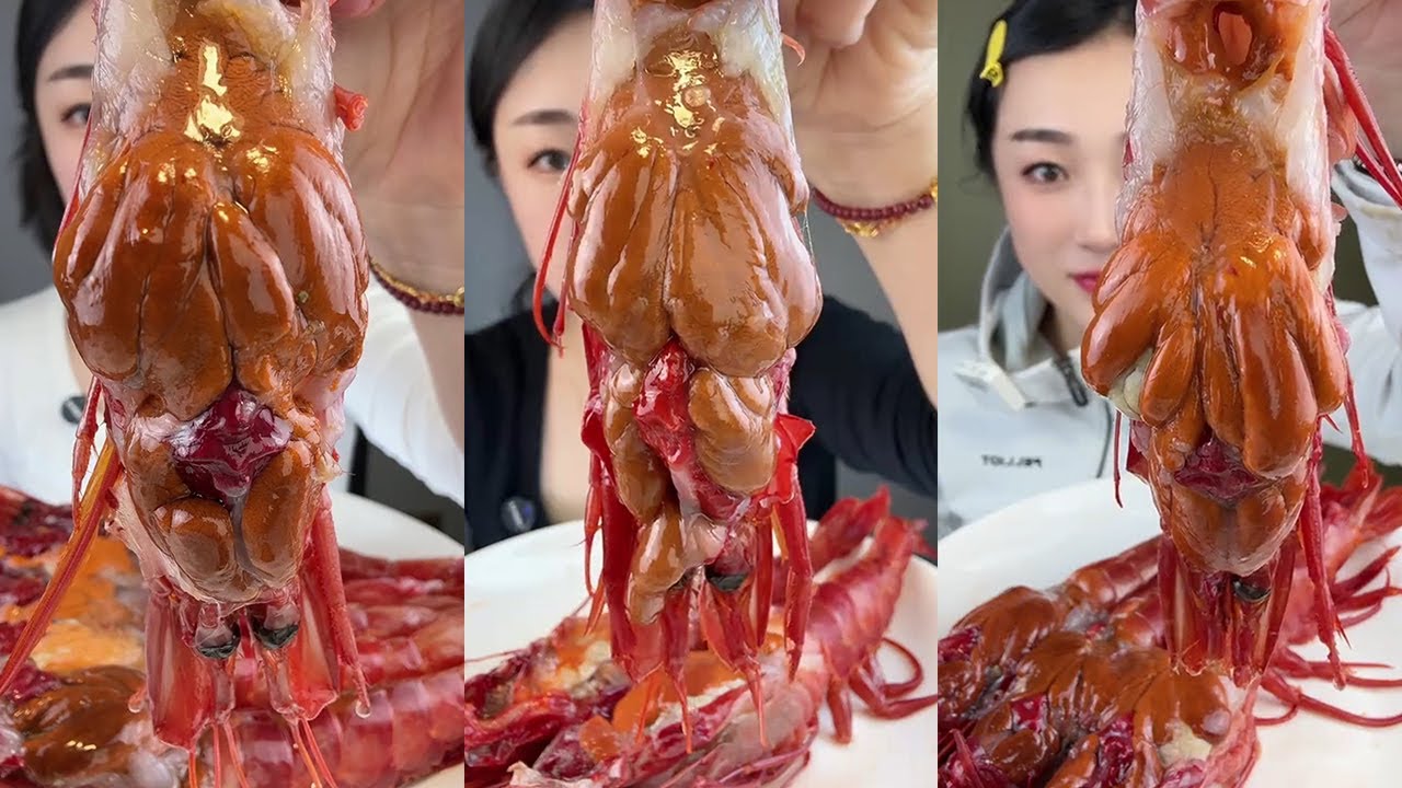 【Yummy】Carabinero prawn🦐🦐#mukbang#asmr#Seafood
