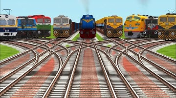Some Trains Run Backward At Bumpy Railroad crossing tracks | indian railways beamng drive train 