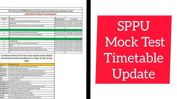 Mock test timetable updates | SPPU | Pune University | @DhananjayGund
