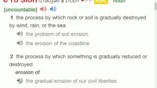 erosion ielts vocabulary