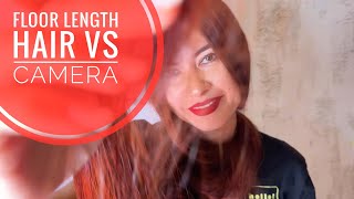 Floor Length hair VS camera: wrapping and touching (SELLFY & PATREON PREVIEW)#hairplay #hair #haare screenshot 2