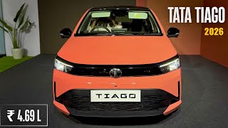 New Tata Tiago Facelift 2026 🔥 Starts from ₹ 4.69L | First Look Petrol Top Model | Looks amazing 🤌