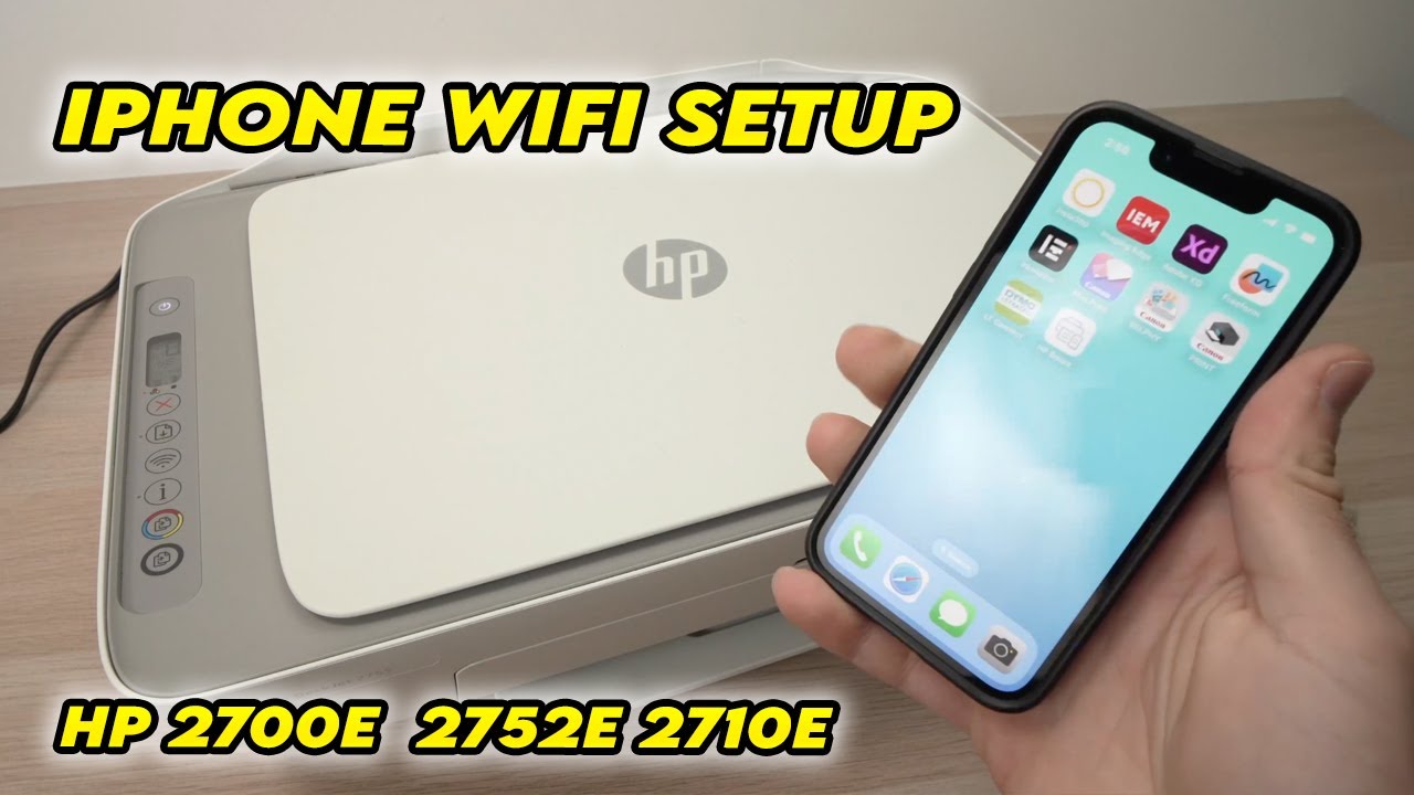 Connect iPhone to HP Deskjet 2700e 2752e 2710e Printer Over Wi-Fi FULL  SETUP 