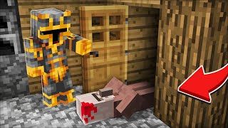 Minecraft DON'T ENTER DEAD VILLAGER HOUSE WITH HAUNTED UNFAIR GOLEM MOBS MOD !! Minecraft Mods