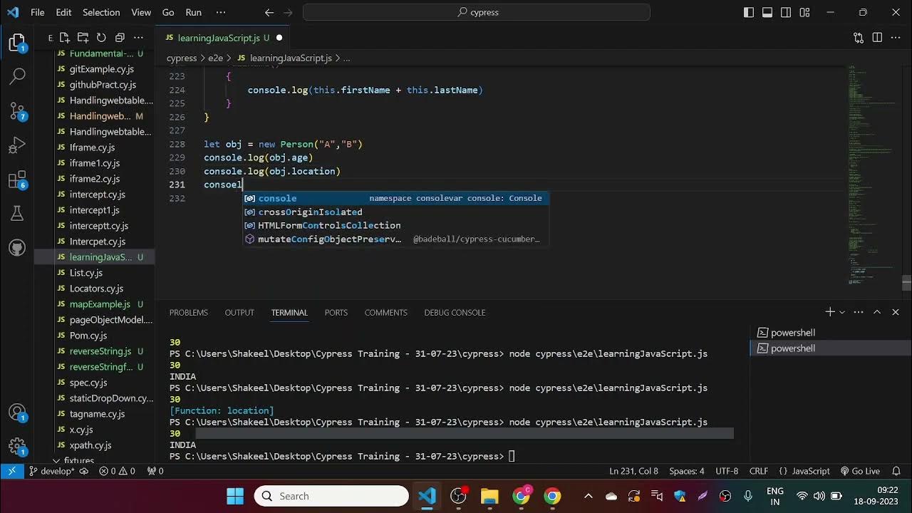 Cypress Session - 26 - Classes in Javascript - YouTube