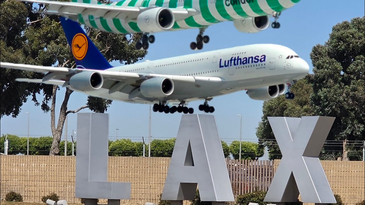 Heavies landing at LAX. 