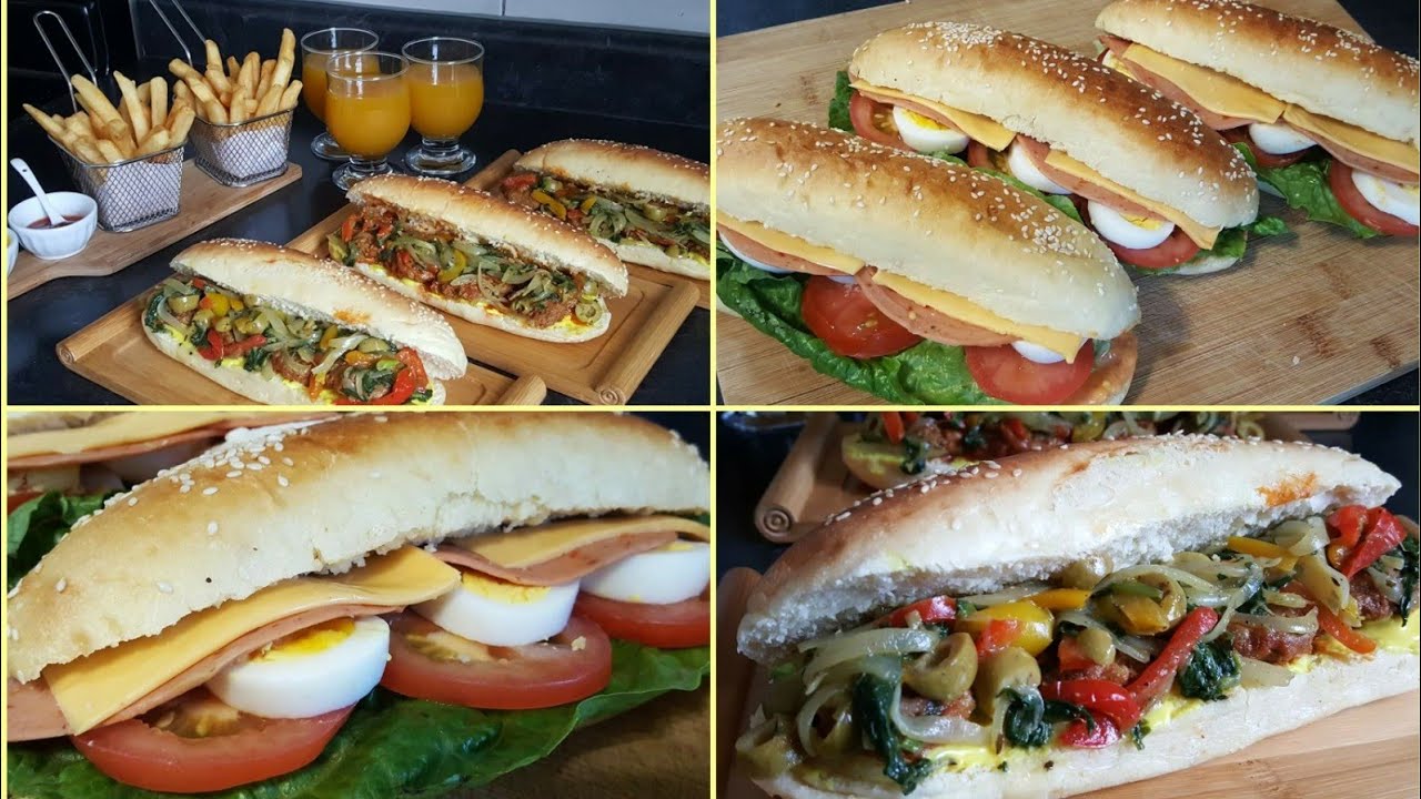 سندويشات لذيذة و سريعة كوجبة سريعة ، للعمل او النزهة