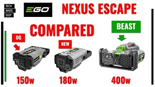 EGO Nexus Escape Inverter Comparison PAD5000 PAD1800 PAD1500