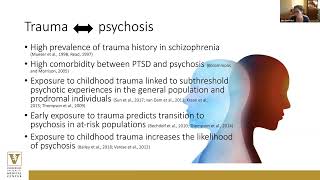 "Psychosis & Trauma" - Julia Sheffield, Phd - 10/20/2023