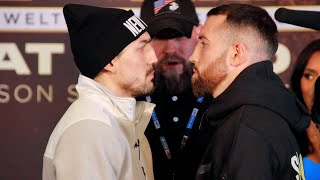 TEOFIMO LOPEZ INTIMIDATES SANDOR MARTIN! BACKS HIM UP DURING INTENSE FACE OFF AT PRESS CONFERENCE