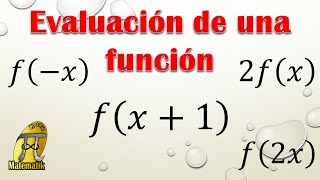 Evaluación de funciones con expresiones algebraicas