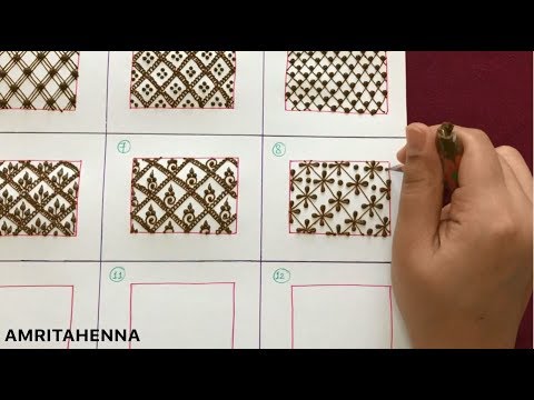 HENNA MEHNDI ONLINE CLASS - TYPES OF GRID/NETTING PATTERNS | PRO LEVEL MEHENDI LEARNING TUTORIAL