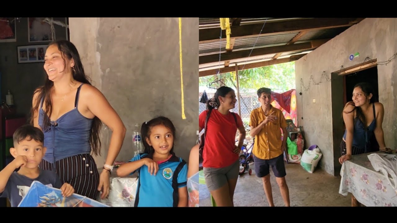 Llegamos donde Vanessa la hermana de Oluga a dejarle víveres y muy contenta nos recibió en su casa🥰