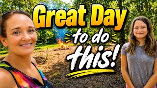 GREAT DAY TO DO THIS! Single Mom & Daughter Building our Dream home| Camper life