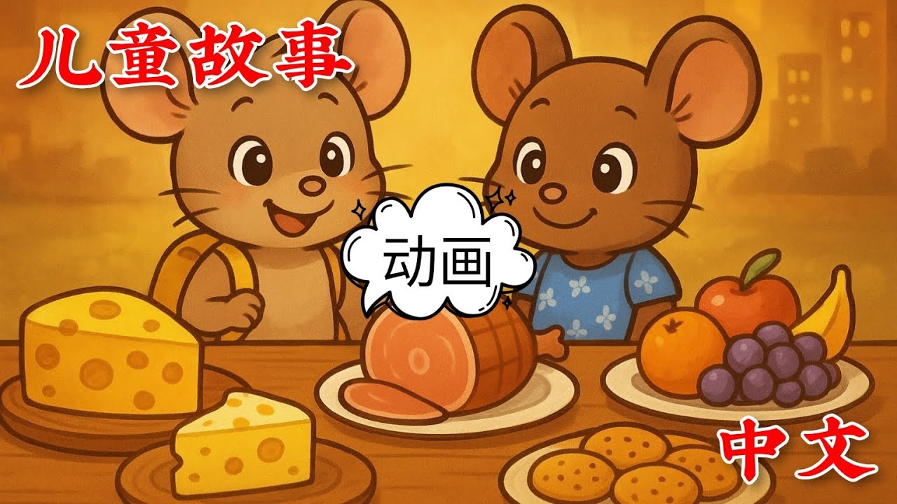 【动画】《乡下老鼠与城市老鼠》两只小老鼠的大冒险🐭 | 睡前童话故事