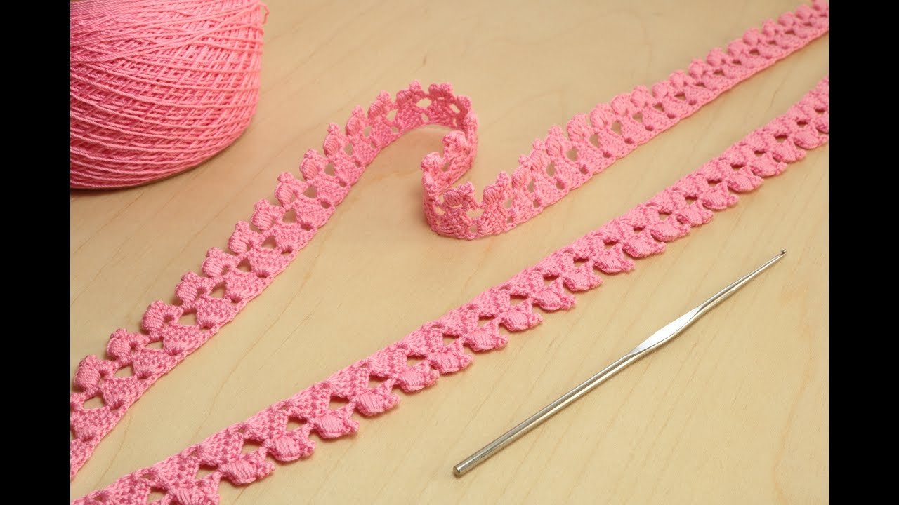 ⁣Простое ленточное кружево кайма вязание крючком How to Crochet for Beginners