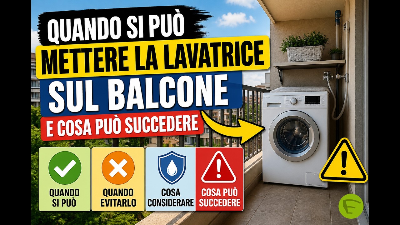 Prima di mettere la lavatrice sul balcone guarda questo