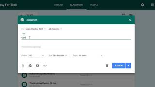 Sharing a Google Form in Google Classroom