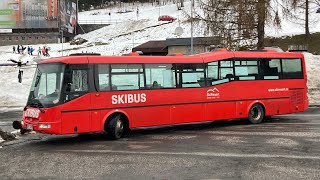 Jízda autobusem SOR CN 12 dopravce SKI-BUSY na skibusové lince 1 18.2.2023 8.díl