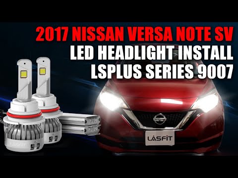 Nissan Versa Note SV 2017 - How to install LED Headlight Bulb 9007