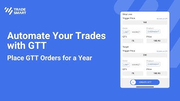 GTT Orders Explained: Set & Forget Trades for a Year | Automate Your Trades with GTT | Tradesmart