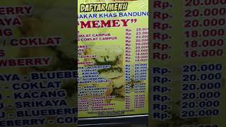 Daftar menu roti bakar #shorts Daftar menu roti bakar #shorts