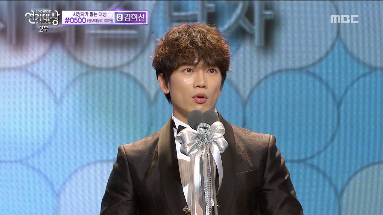[2015 MBC  Drama Acting Awards] 'Kill Me Heal Me'Ji Sung, 미니시리즈 부문 남자 '최우수 연기상' 수상!  20151230