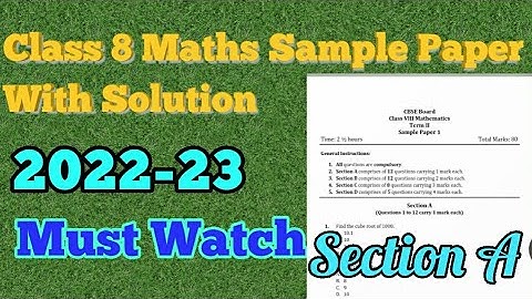 Class 8 Maths Sample paper with solution2023, Important questions of maths, mathematics for class 8
